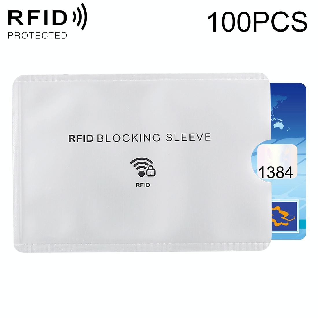 100 Rfid Blocking Aluminum Foil Card Sleeves - 9.1 X 6.3Cm-1915197399840722949