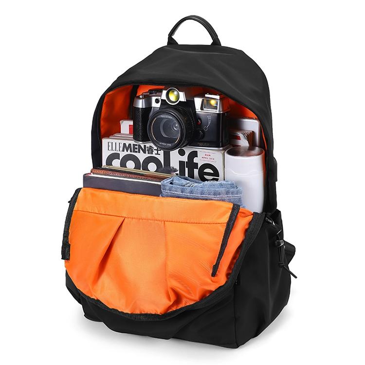 Multifunctional Oxford Laptop Backpack In Black-1915196700511834113