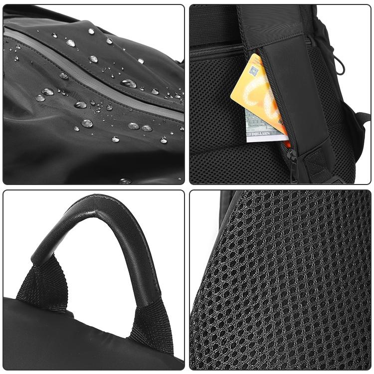 Black Oxford Laptop Backpack - Multifunctional-1915196717096112133