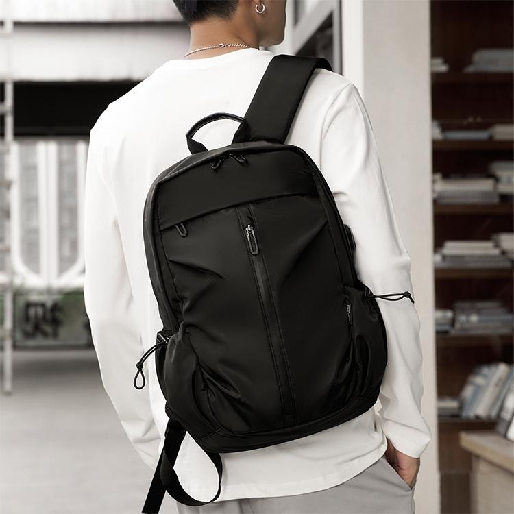 Black Oxford Laptop Backpack - Multifunctional-1915196717096112134