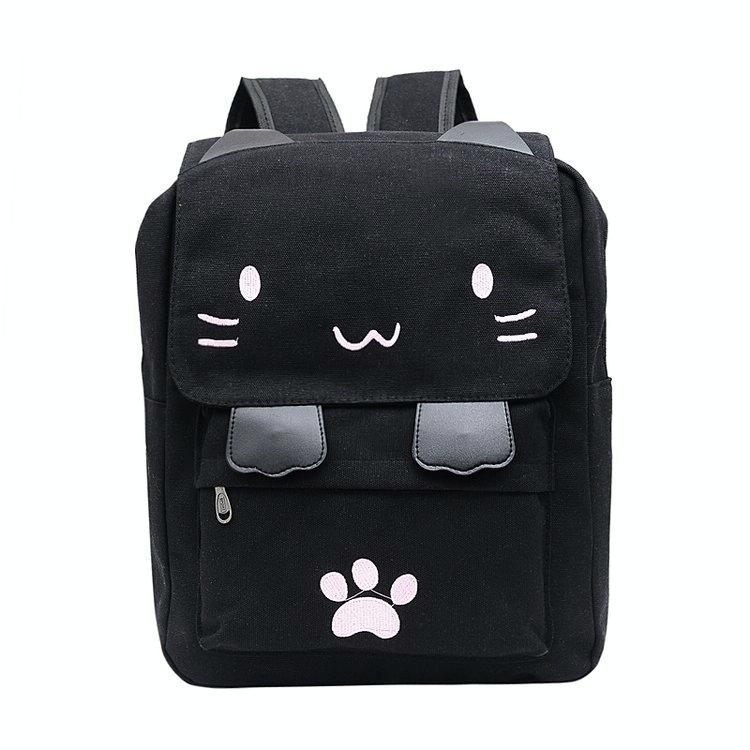 Leisure Cat Backpack - Canvas-1915196802508918790