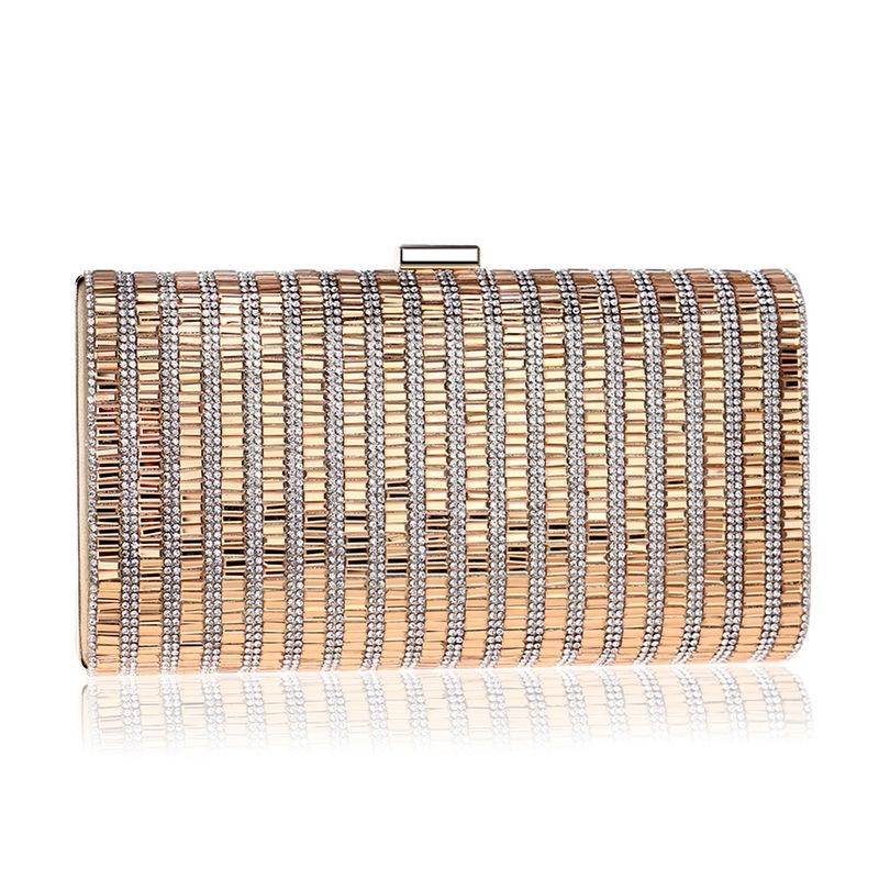 Gold Diamond Square Handbag For Fashion Banquets And Parties-1915196564377309185