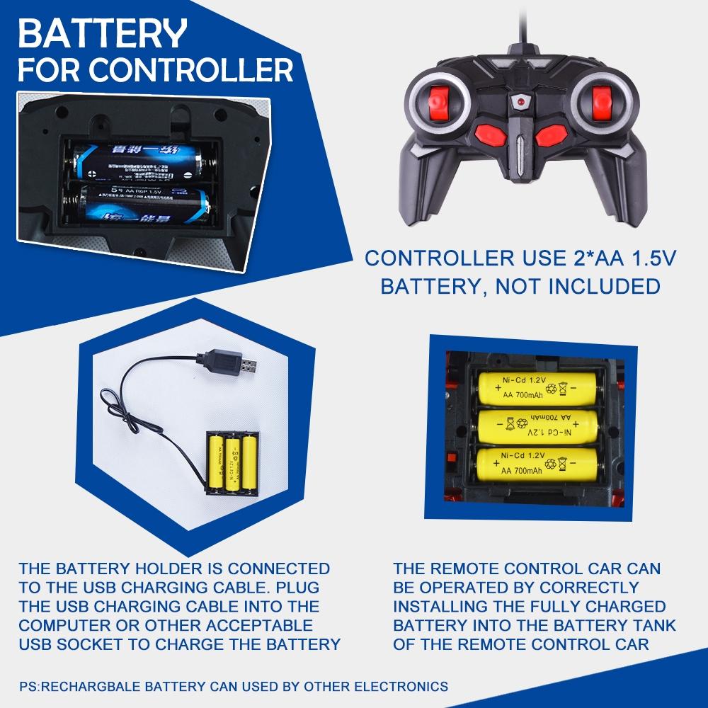Remote Control Police Car - 4 Channels Deformable Toy-1915198225019703302