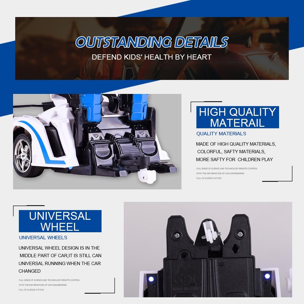 Remote Control Deformed Car - 4 Channels Blue-1915196566185054215