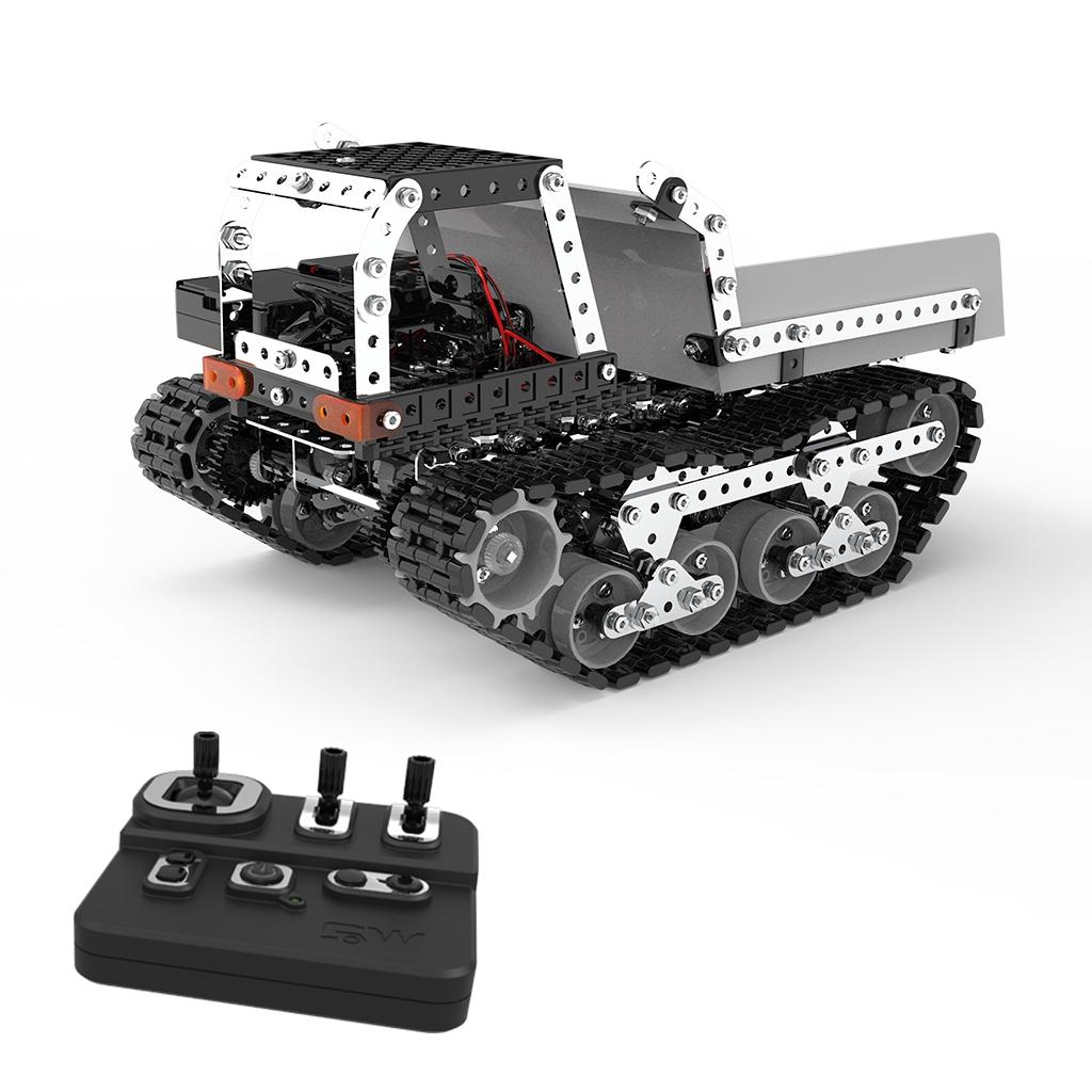 10-Ch Remote Control Dump Truck Toy Diy Stainless Steel 2.4G Wireless-1964932237476630532