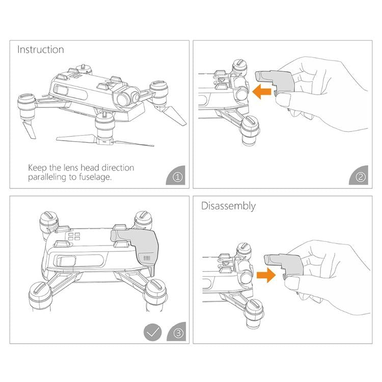 Protective Gimbal Hood For Dji Spark Camera - Compact Design-1915196791943467010