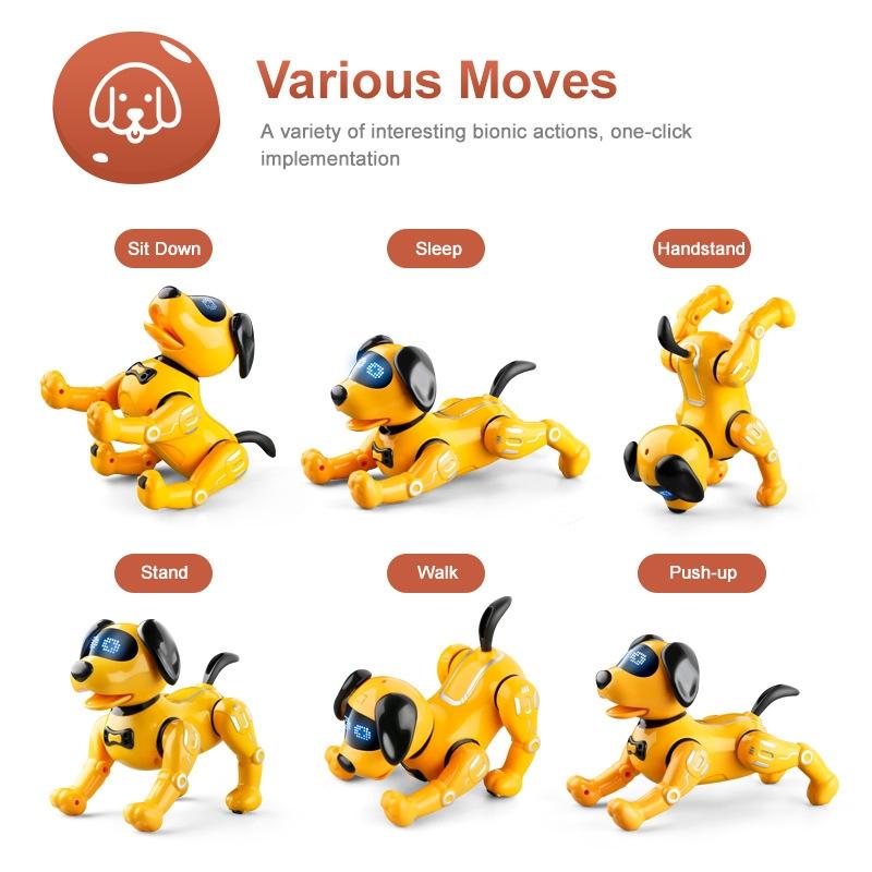 Programmable Rc Robot Dog Toy - Yellow-1915196643456716804