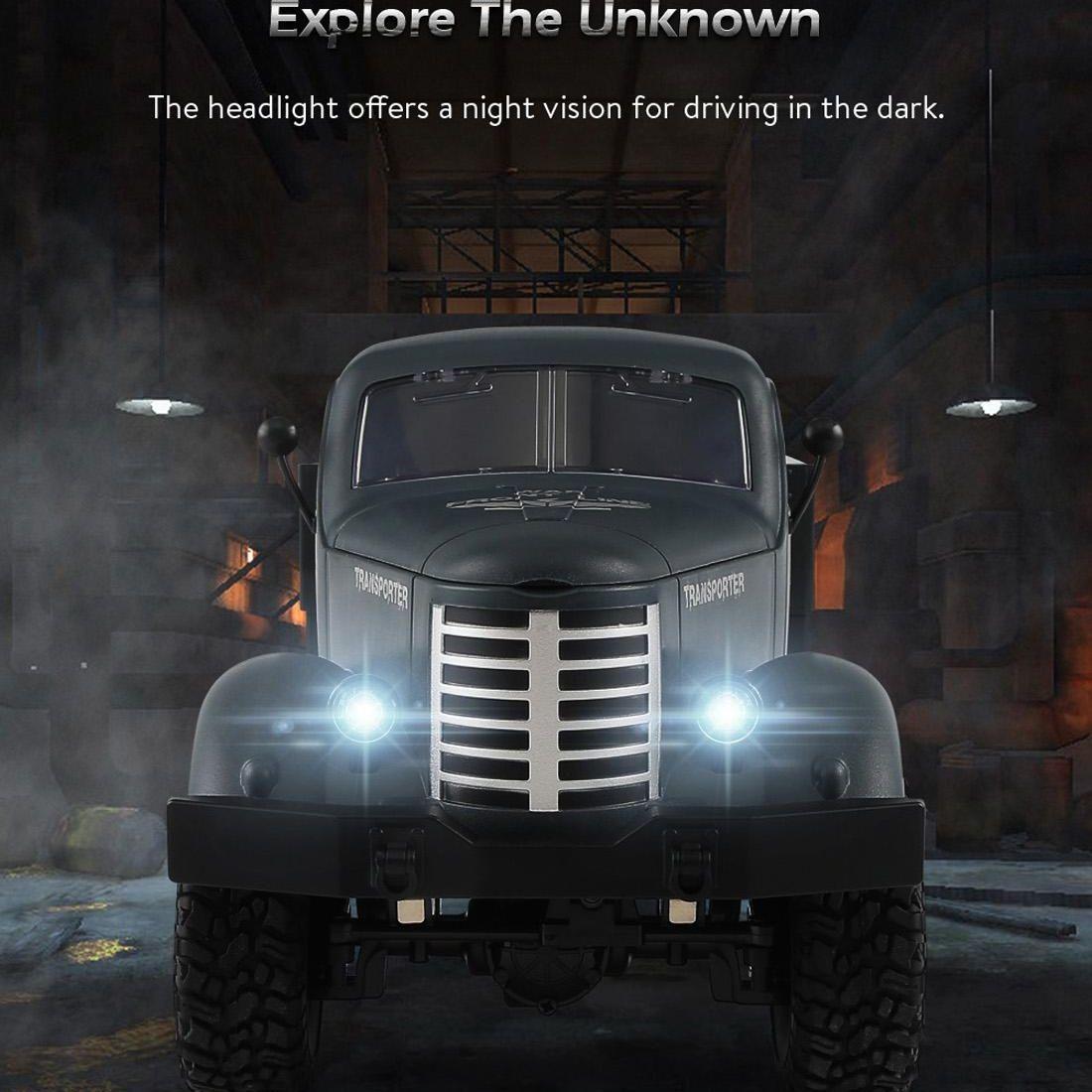 Mini 2.4Ghz Rc 6Wd Tracked Military Truck - Army Green-1922443411491786756