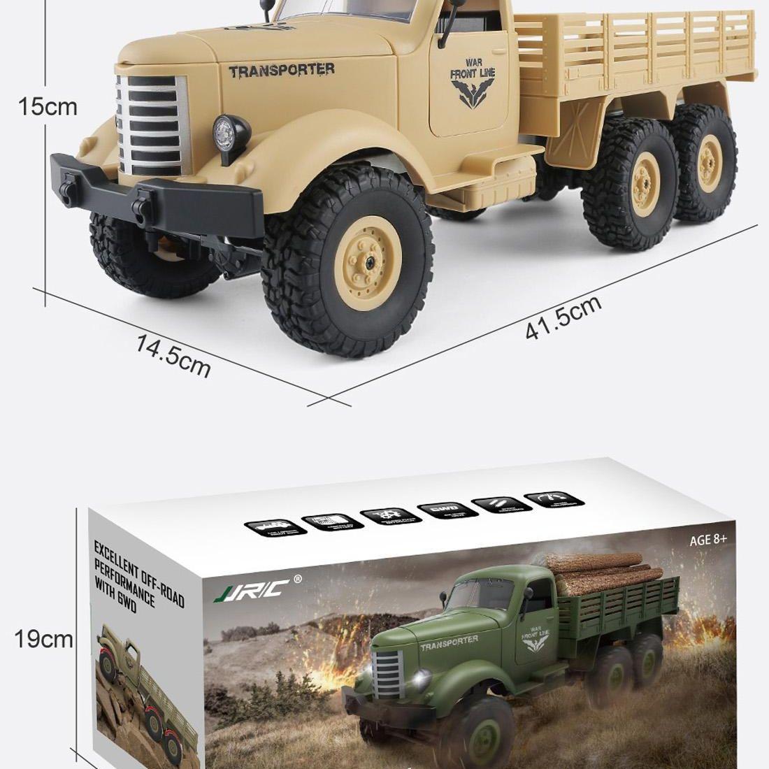 Mini 2.4Ghz Rc 6Wd Tracked Military Truck - Army Green-1922443411491786761