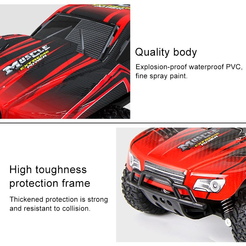 1 16 Wireless R / C Drift Car - 2.4G Remote Control Off-Road 4Wd Red-1915196592575614981