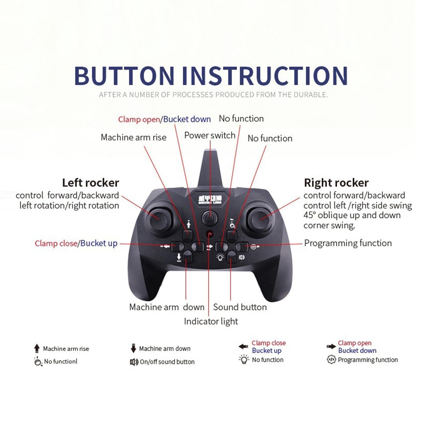 Alloy Remote Control Excavator For Engineering Projects-1915197845334528005