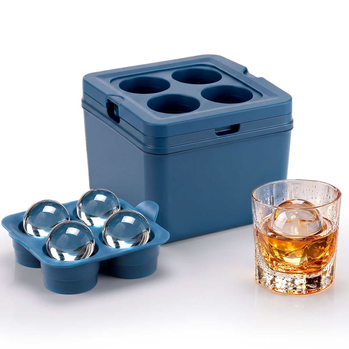 Artiss 5cm Clear Ice Mold Large Sphere Ice Ball Tray for Whiskey