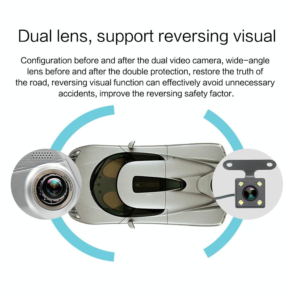 7 Lcd Touch Screen Rear View Mirror Car Recorder With Separate Camera-1915197505369411587