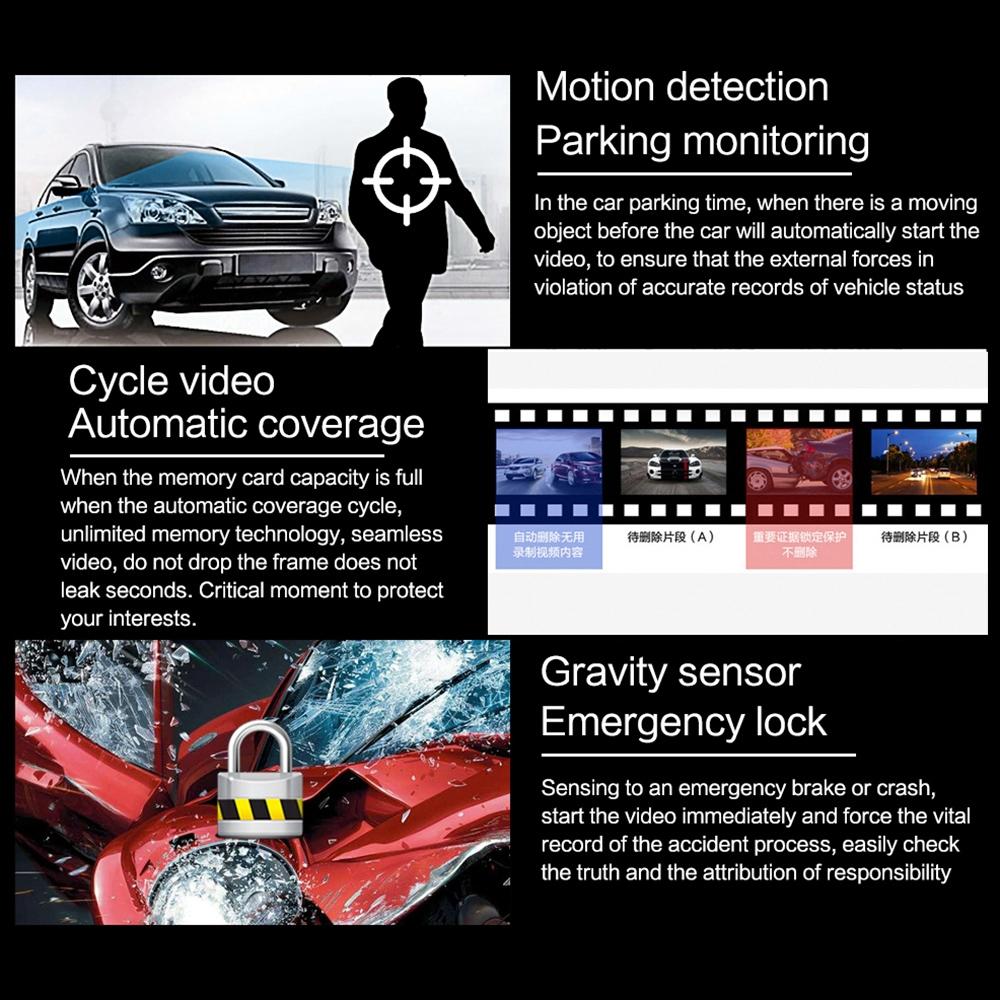 5 Lcd Touch Screen Rear View Mirror Car Recorder With Separate Camera-1915198414665158659