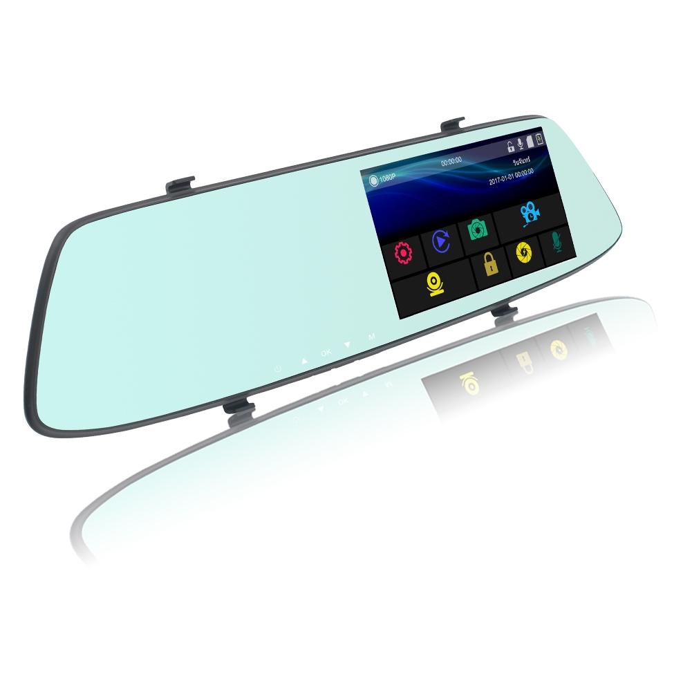 5 Lcd Touch Screen Rear View Mirror Car Recorder With Separate Camera-1915198414665158662