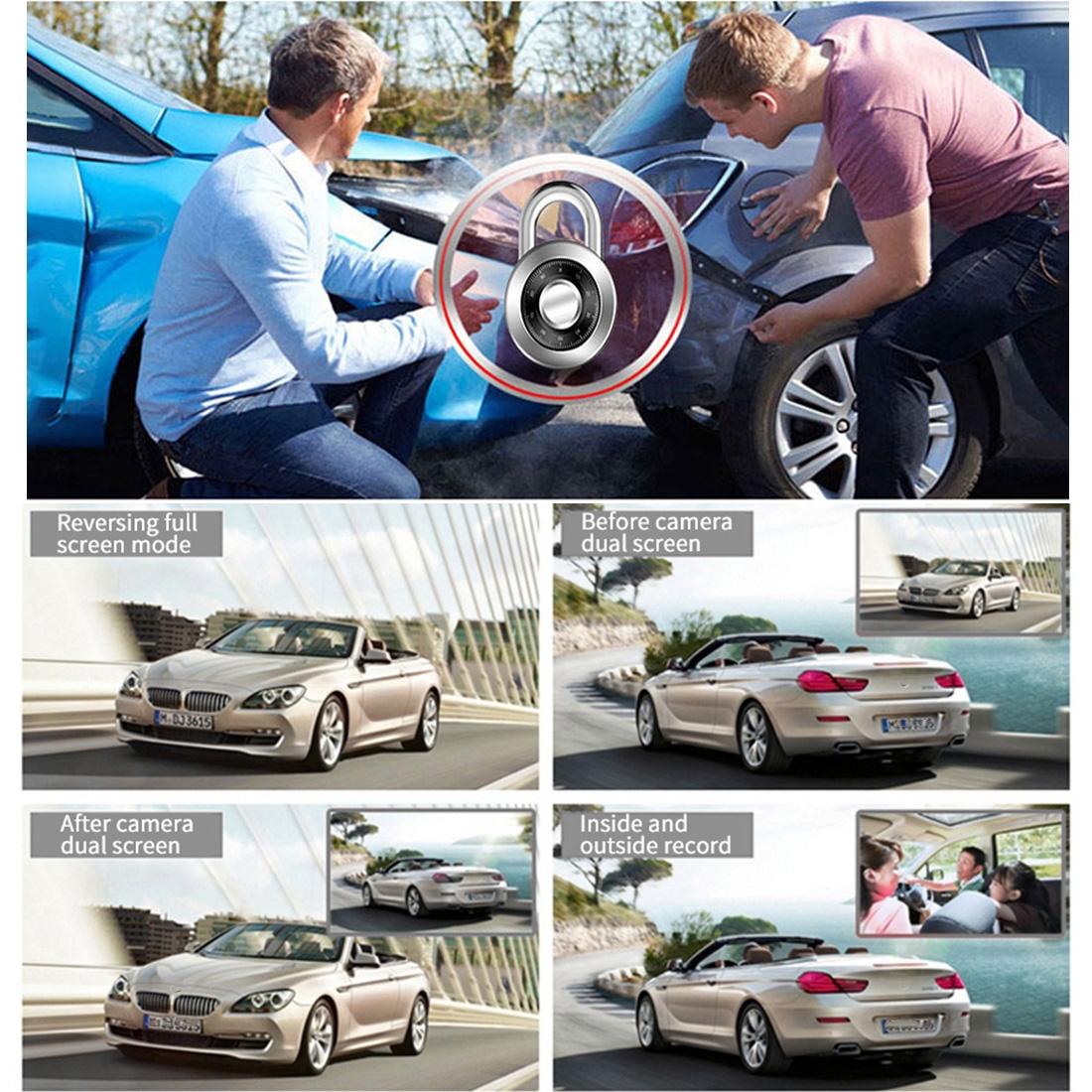 Full Hd 1080P 3-Channel Car Dvr With 4 Ips Screen 5Mp Camera And 170 Degree Wide Angle-1915197525934084102