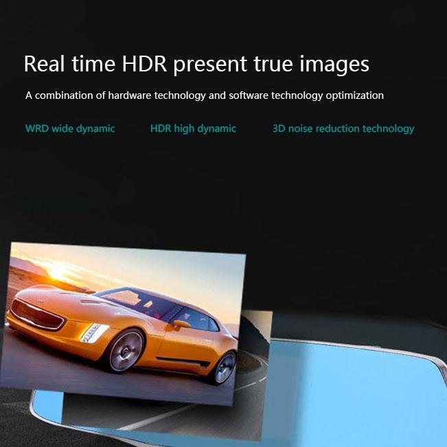 720P Dual Channel Car Black Box With 5 Ips Touch Screen Rear View Mirror-1915197505675595783