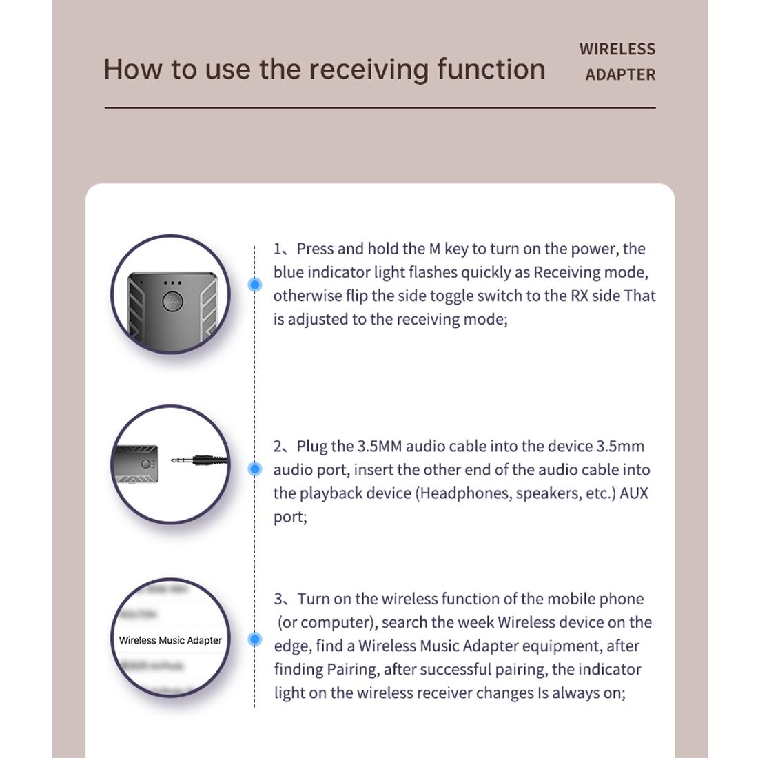 2-In-1 Bluetooth Audio Adapter T-19 Receiver / Transmitter-1915197822324576265