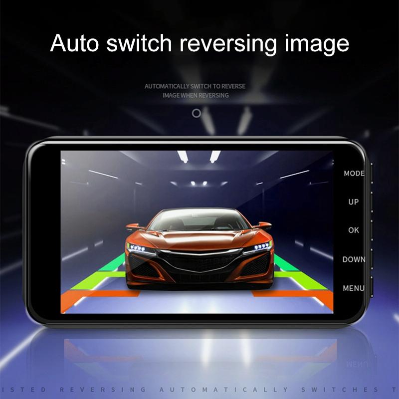1080P Dual Recording Car Dvr With Parking Monitoring And Loop Recording - 4 Inch 2.5D Hd-1915197040011382787