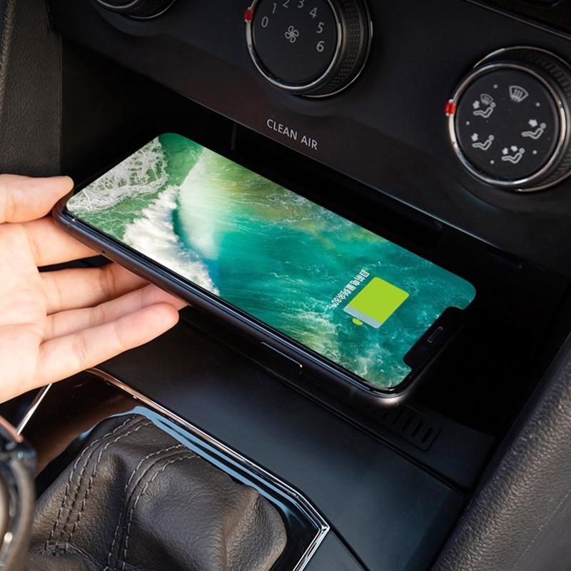 10W Wireless Charger For Volkswagen Tiguan 2017-2021 - Qi Standard Quick Charging-1915197111440379910