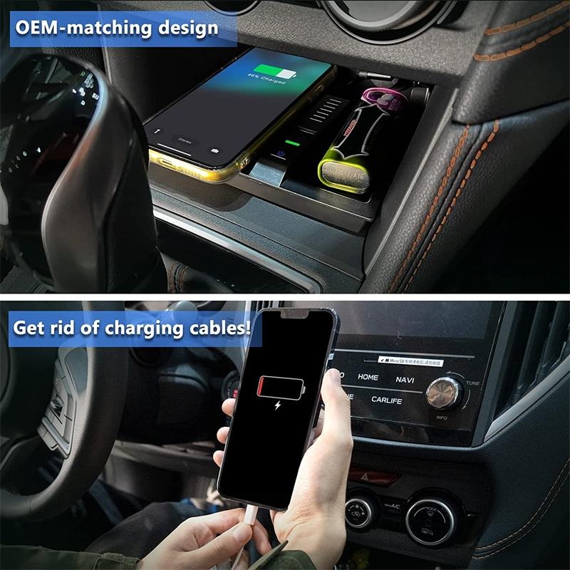 15W Wireless Charger For Subaru Xv 2018-2021 - Qi Standard-1915197107191549955