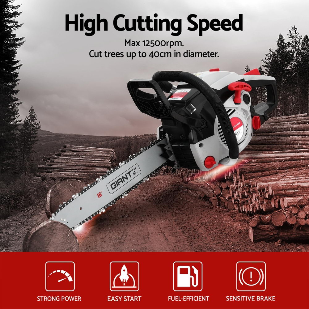 Giantz 42CC Petrol Chainsaw 16'' Bar Chain Saw Lightweight for Pruning Cutting