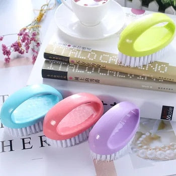 Anyhouz Laundry Brush Blue Multi-Functional Cleaning Washing Flexible Scrub for Bathroom or Kitchen
