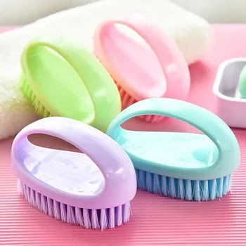 Anyhouz Laundry Brush Blue Multi-Functional Cleaning Washing Flexible Scrub for Bathroom or Kitchen