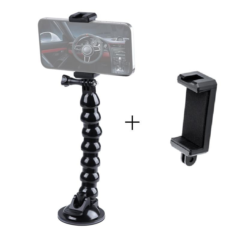 Flexible Suction Cup Mount With Cold Shoe And Phone Clamp-1915196723668586504