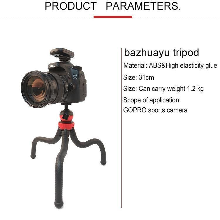 Flexible Mini Octopus Tripod With Phone Clamp For Iphone Galaxy Huawei Gopro-1915197924892086276