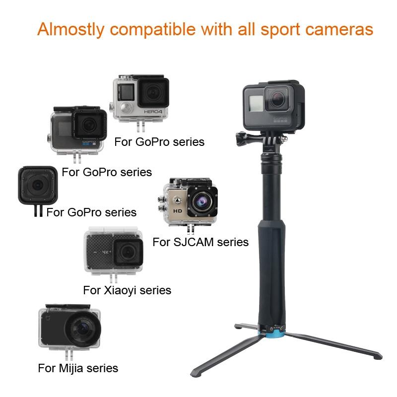 Foldable Tripod Selfie Stick For Action Cameras - 23.5-81Cm Length-1915197152213209096