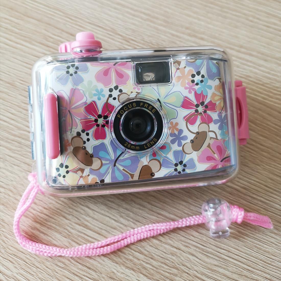 Retro Film Camera For Kids - Waterproof 5M - Flowers Pattern-1915198384457781255