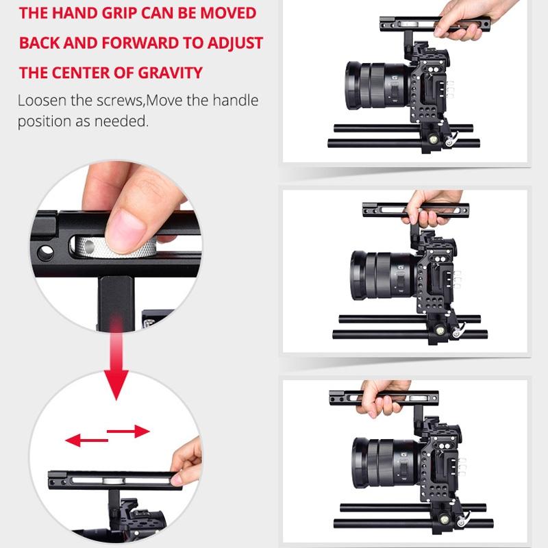 Sony A7 Camera Cage Stabilizer For Video - Black-1915196778731409411