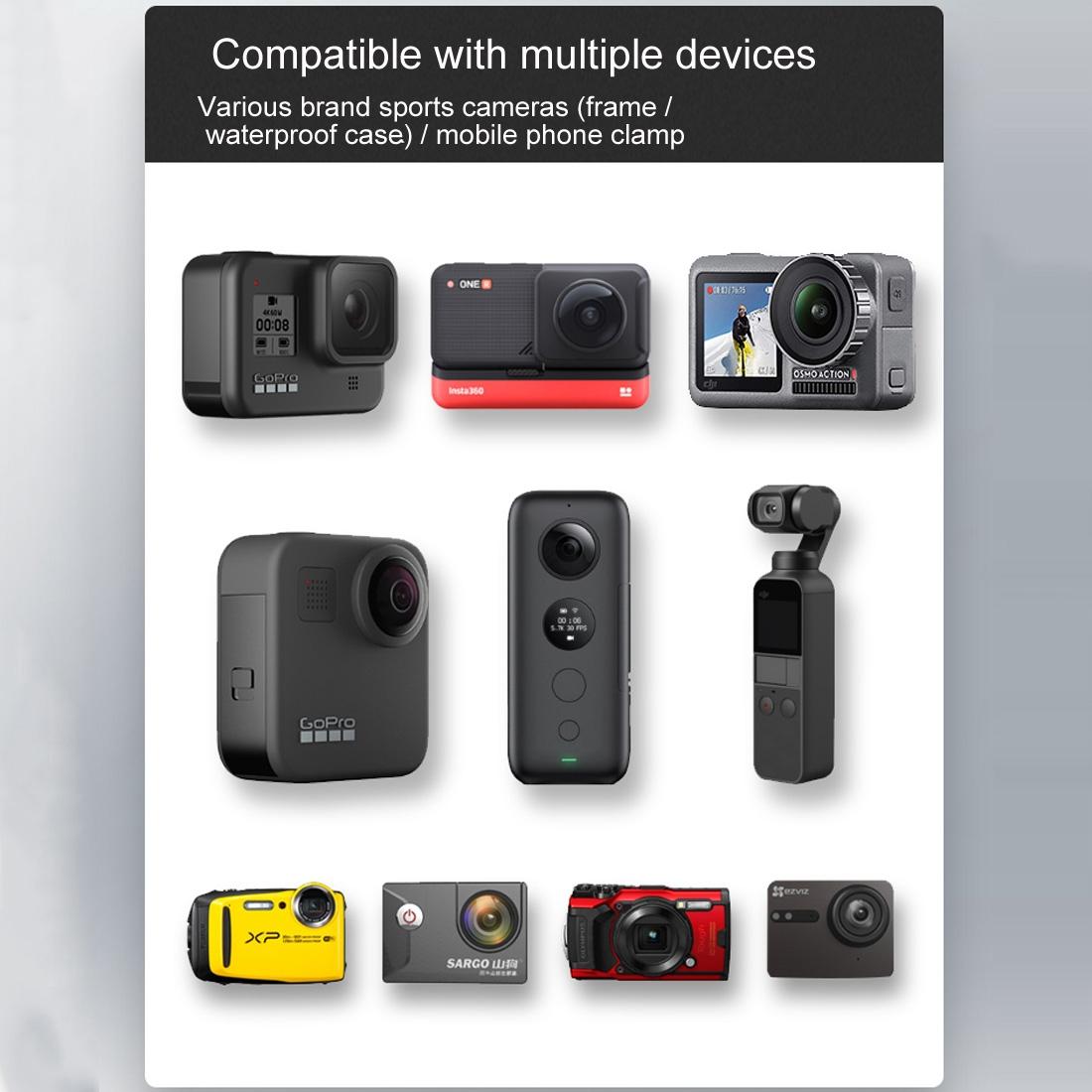 Universal Motorcycle Mount For Action Cameras With Tripod Adapter And Screw - 9Cm-1915196680442089477