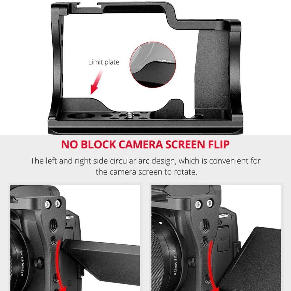 Video Camera Cage Stabilizer For Canon Eos M50 - Black-1915196512854478850