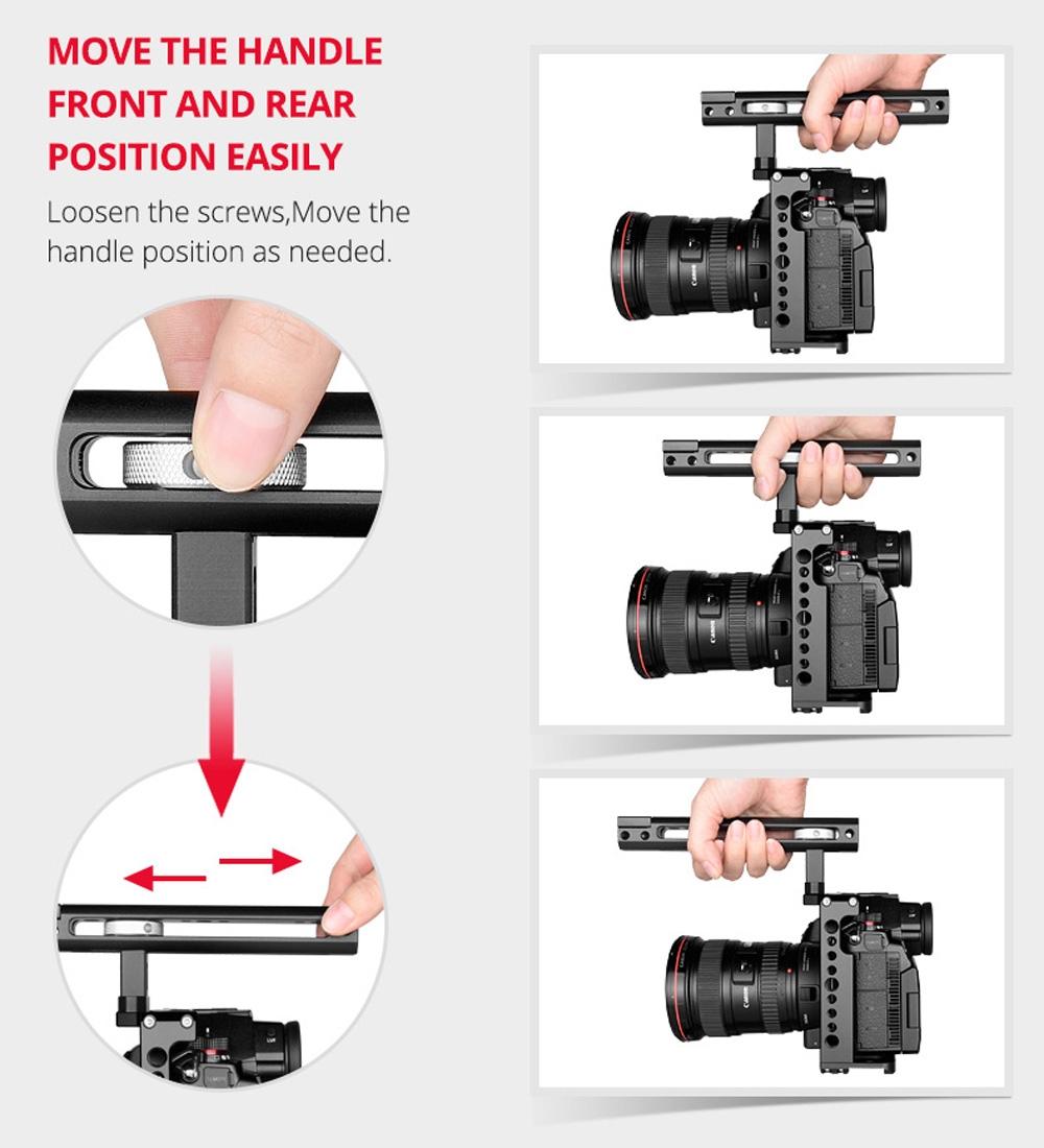 Panasonic Lumix Dc-S1H / Dc-S1 / Dc-S1R Camera Cage Stabilizer With Handle - Black-1943465052631863298