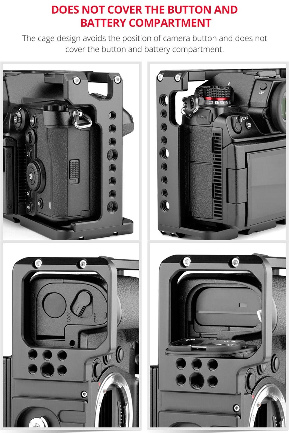 Panasonic Lumix Dc-S1H / Dc-S1 / Dc-S1R Camera Cage Stabilizer With Handle - Black-1943465052631863300
