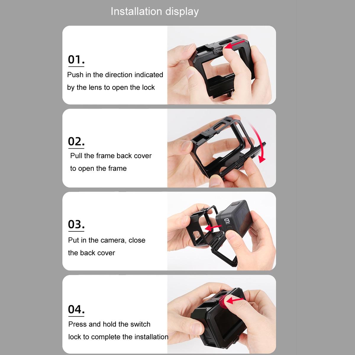 Protective Case With Mount And Screw For Gopro Hero10 / 9-1915196494567313416