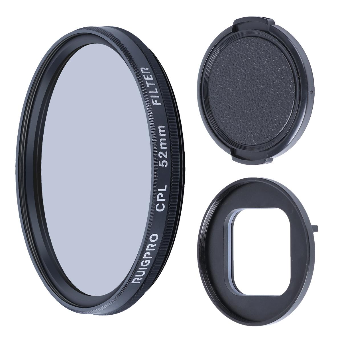 52Mm Cpl Lens Filter With Adapter Ring And Cap For Gopro Hero10 / 9-1915197220047687689