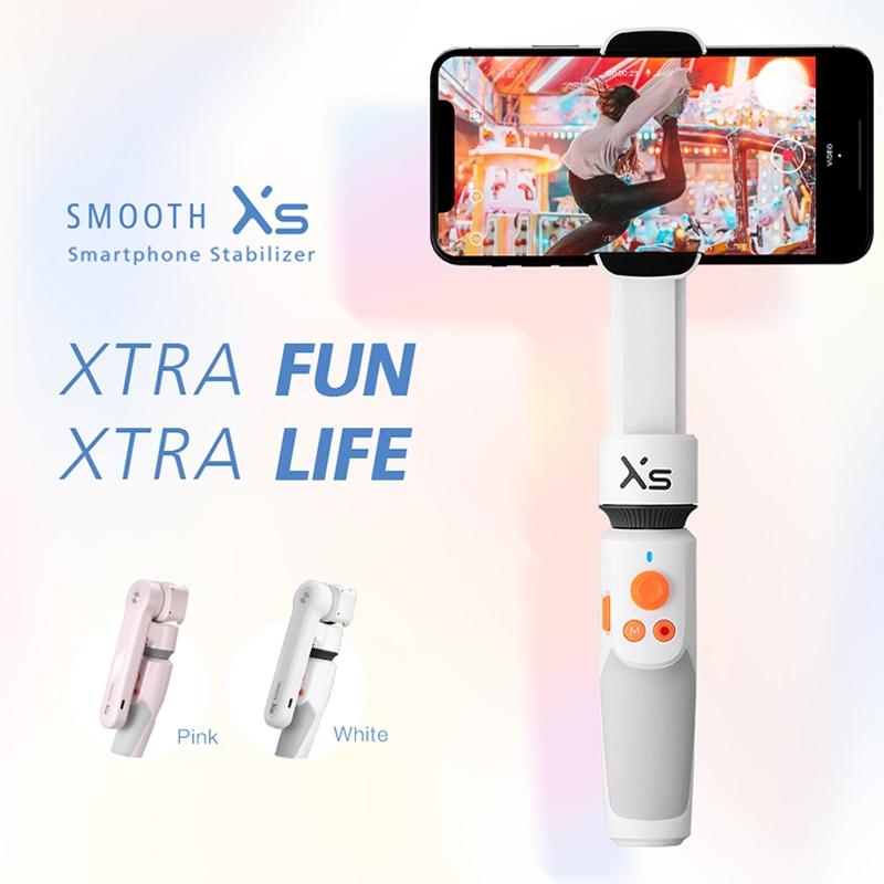 Smooth-Xs Handheld Gimbal Stabilizer Selfie Stick - Pink 200G-1964932149702430721