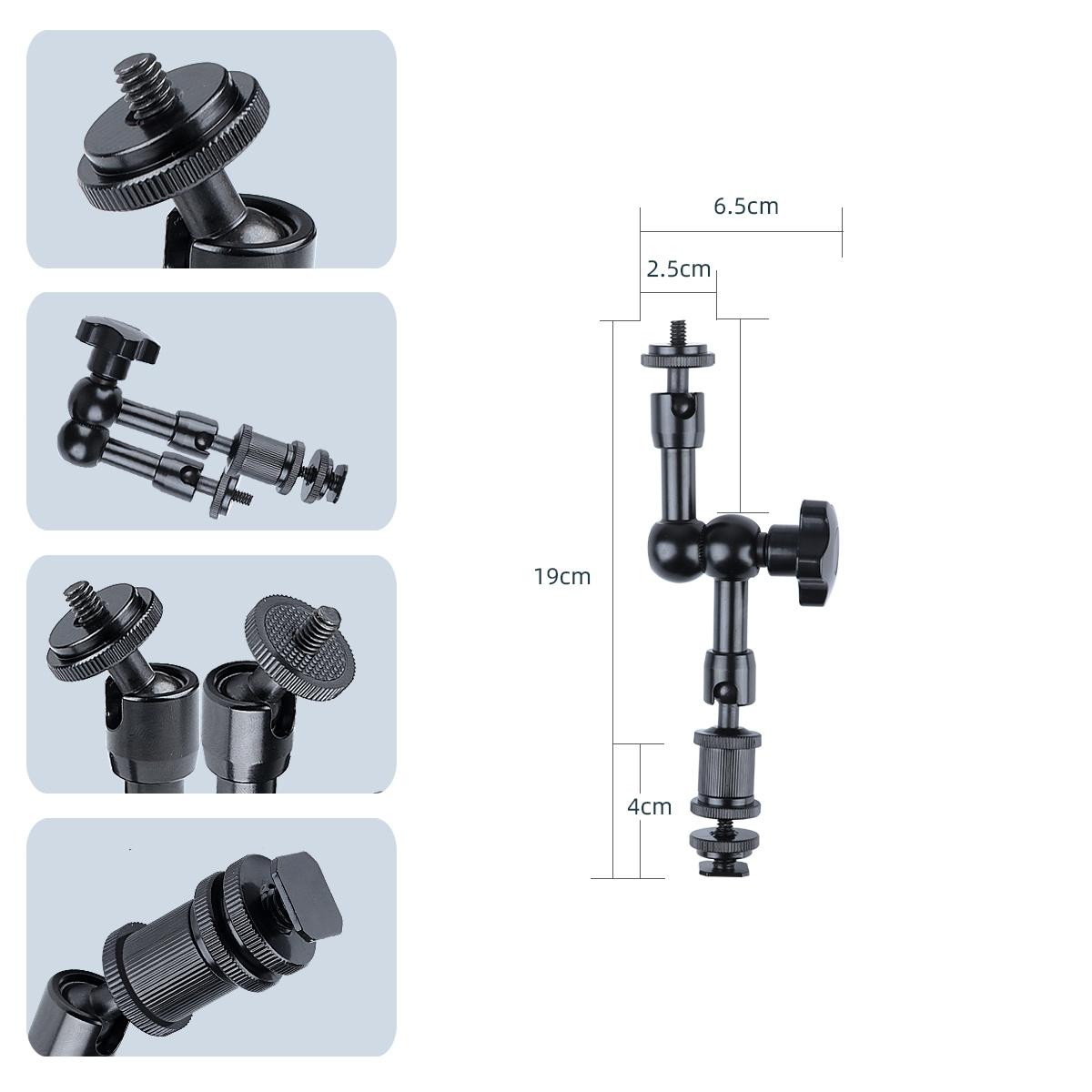7 Articulating Magic Arm With Phone Clamp & Large Claws - Black-1915196683638149124