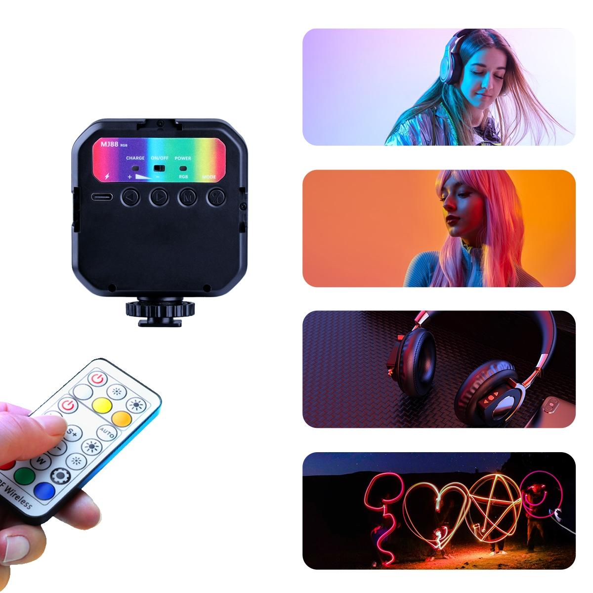 Handheld Camera Led Light With Remote - Full Colour Beauty Fill - Black-1964932170921414656