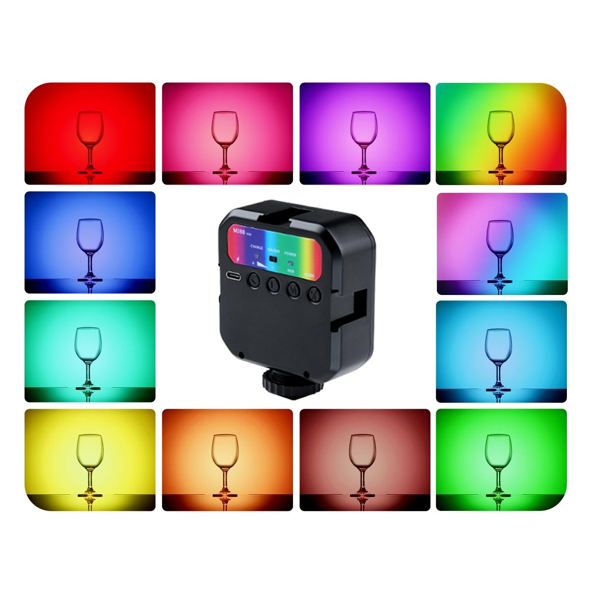 Handheld Camera Led Light With Remote - Full Colour Beauty Fill - Black-1964932170921414660