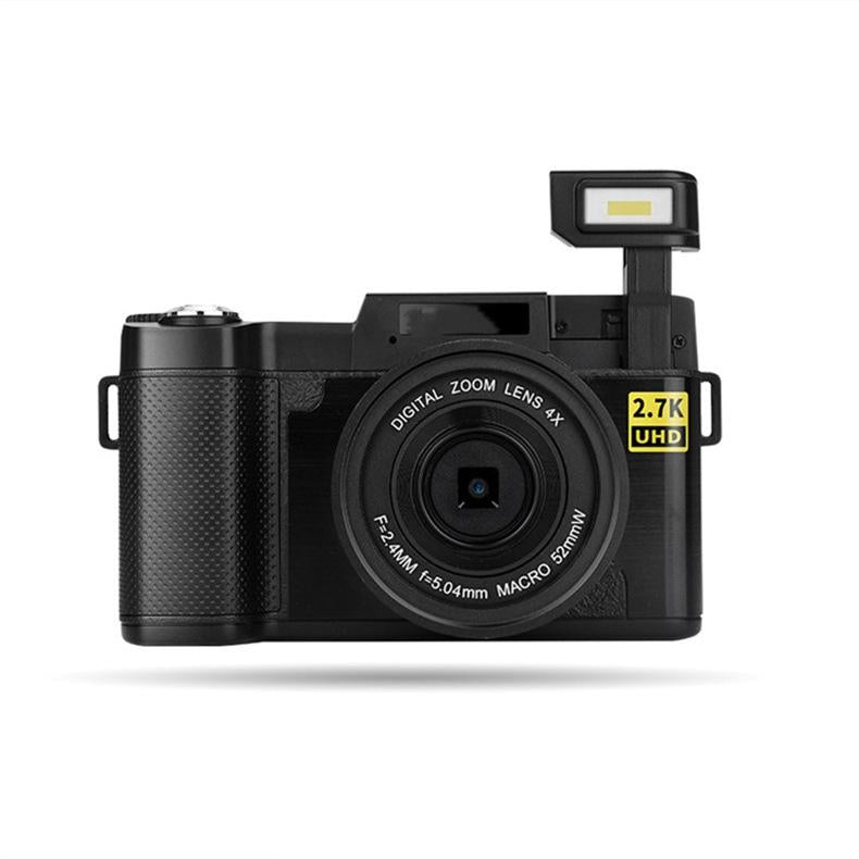 3.0 Flip Screen Vlog Camera With 4X Zoom - Black-1915196778584608769