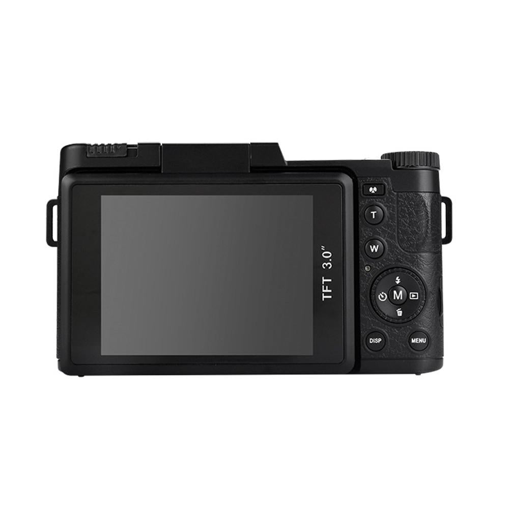 3.0 Flip Screen Vlog Camera With 4X Zoom - Black-1915196778584608769
