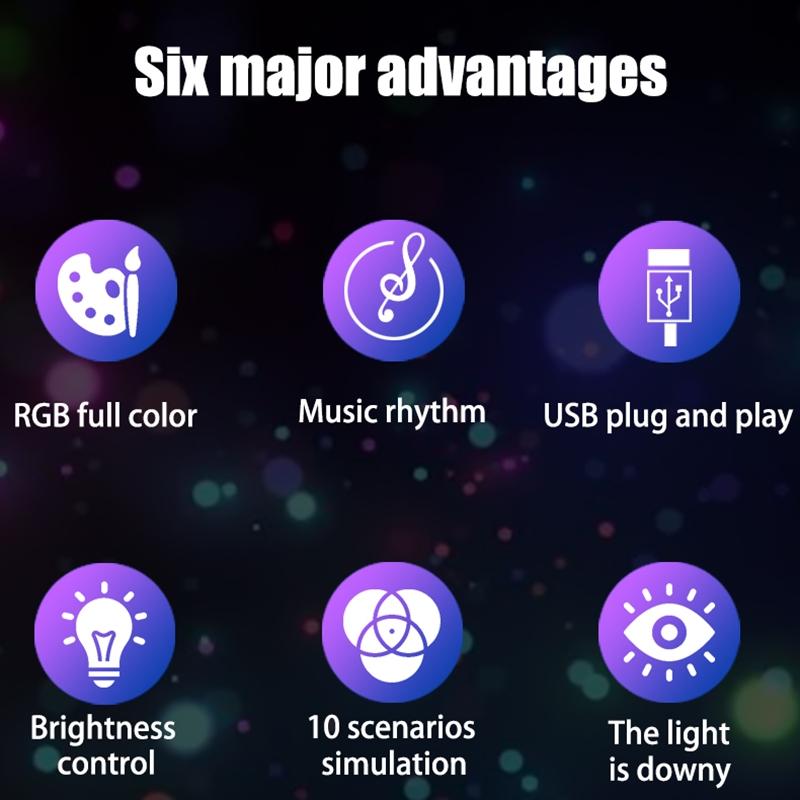 Rgb Atmosphere Fill Light With Remote Control For Desktop Rhythm-1964932156014858241