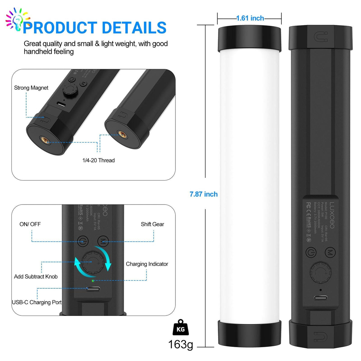 Handheld Rgb Light Stick With Remote & Softbox-1964932250025988098