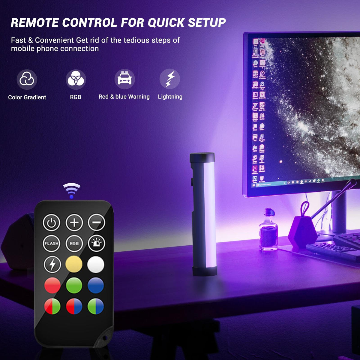 Handheld Rgb Light Stick With Remote & Softbox-1964932250025988101