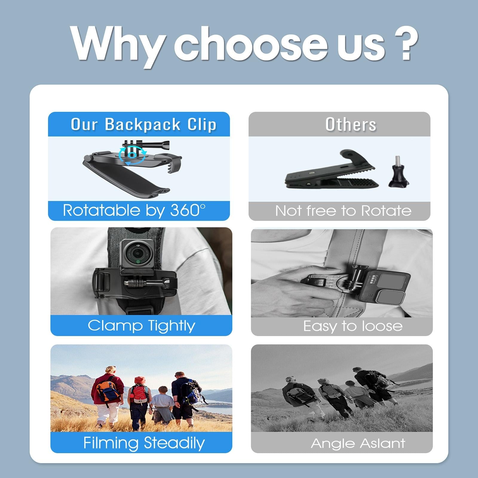 360 Degree Rotating Backpack Belt Clip Bracket-1915196799501602817
