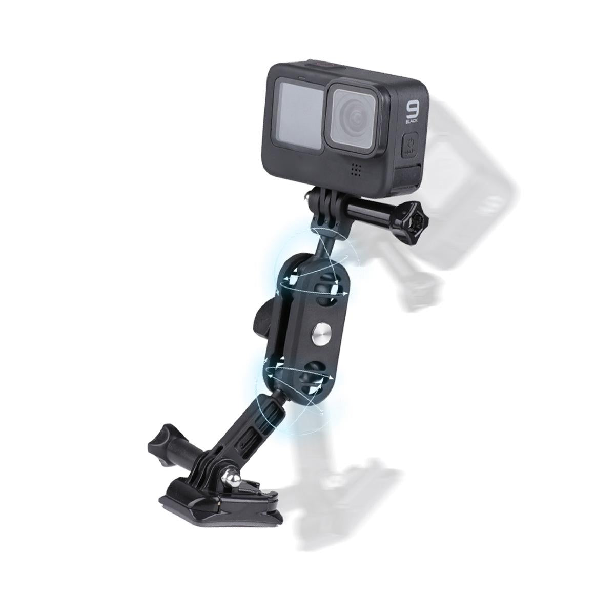 360 Degree Pivot Motorcycle Helmet Mount For Magic Arm Adapter-1915196505992597510